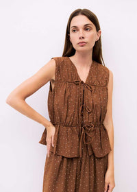 The Melinda Top - Brown