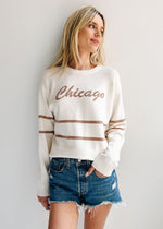 Chicago Double Stripe Sweater - Taupe