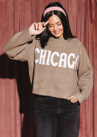 Chicago Crop Sweater - Taupe