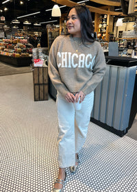 Chicago Crop Sweater - Taupe