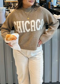 Chicago Crop Sweater - Taupe