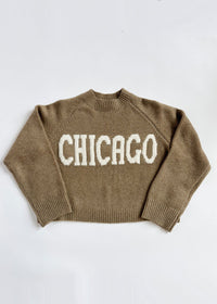 Chicago Crop Sweater - Taupe
