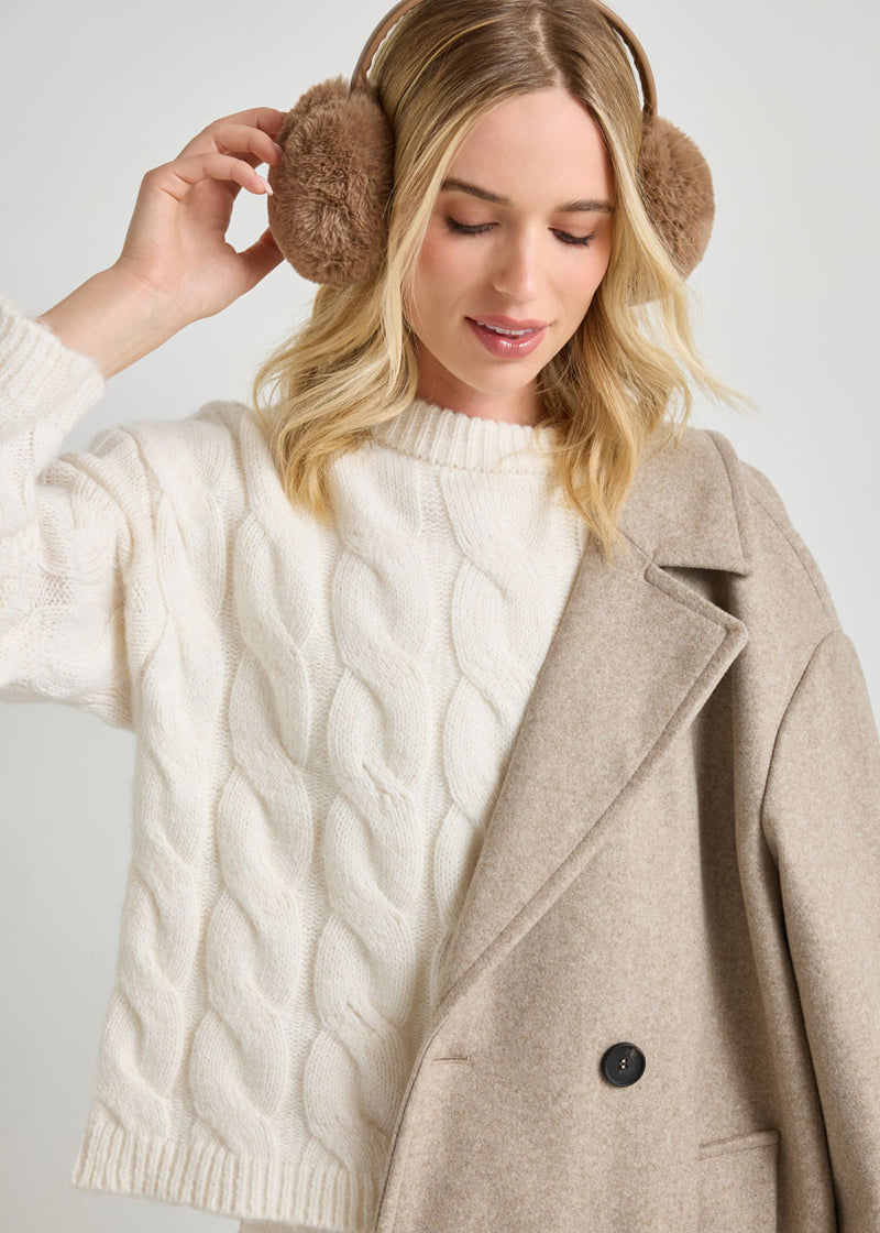 Mad Hatter Faux-Fur Earmuff - Taupe