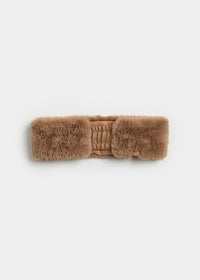 Mad Hatter Faux-Fur Headband - Taupe