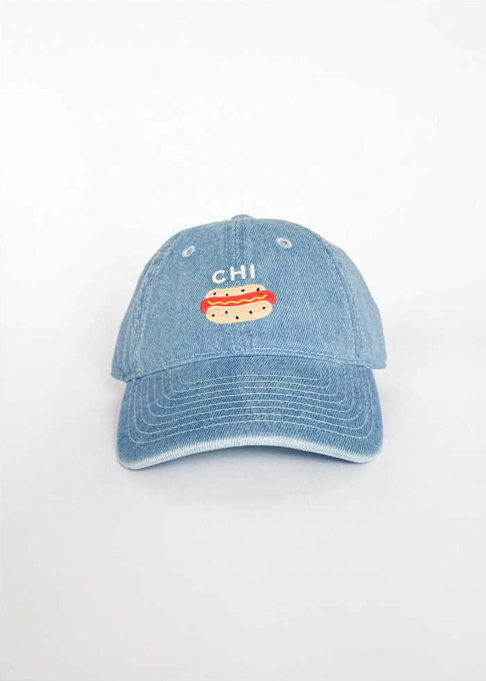 Toddler Tiny Chi Hot Dog Icon Hat - Denim