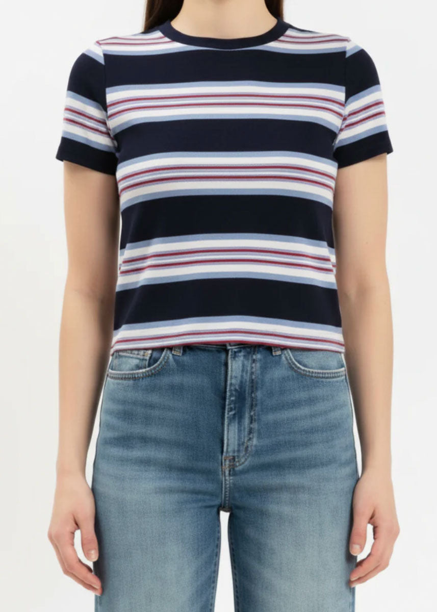 Zuma Crew Neck Tee - Shadow Stripe