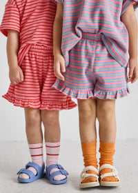 Waffle Striped Oversized Set - Pink Multi