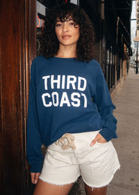 Third Coast Vintage Print Crewneck - Vintage Navy