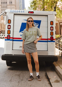 Chicago Collegiate Puff Tee - Washed Thyme