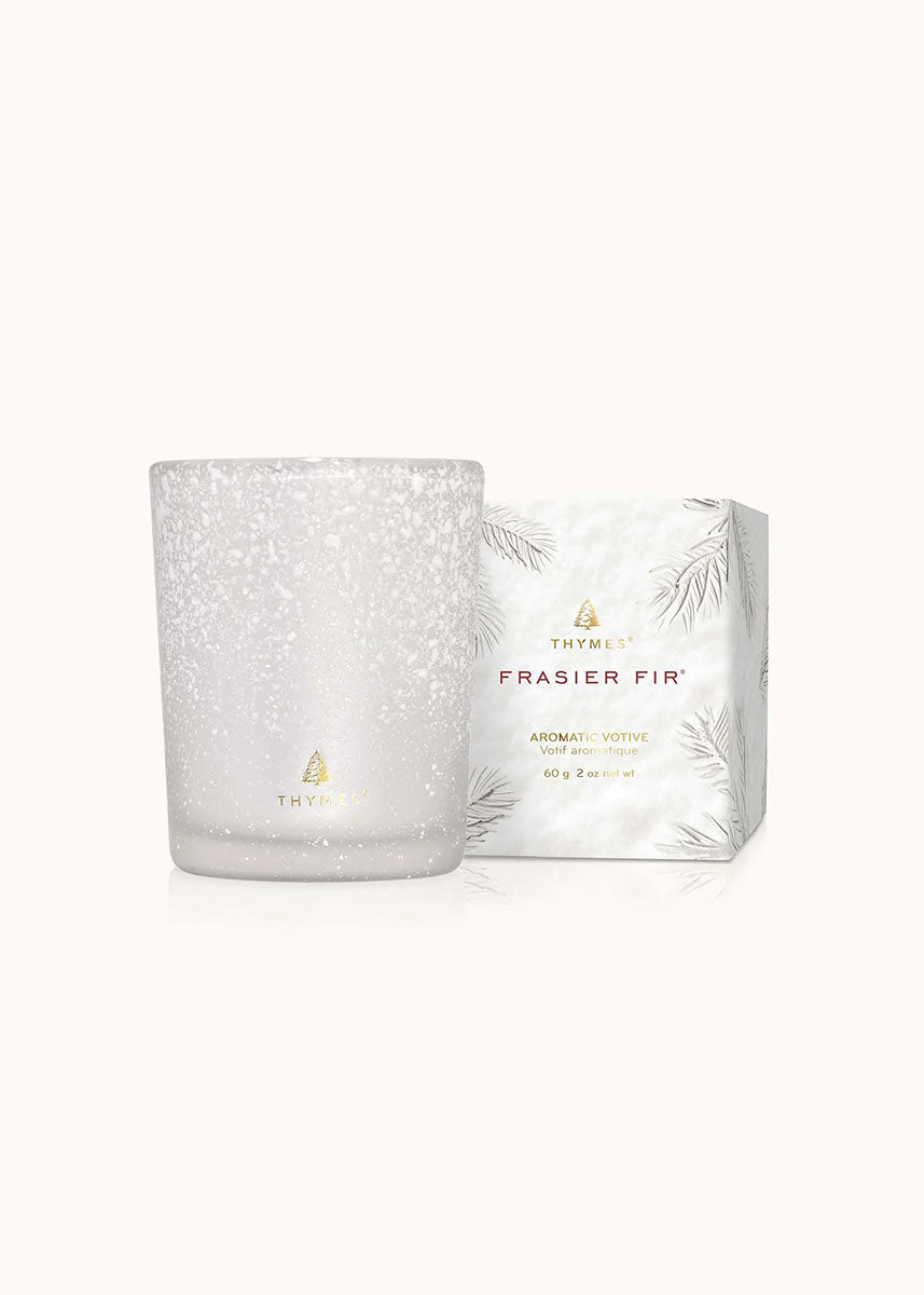 Frasier Fir Flocked Votive Candle - 2oz.