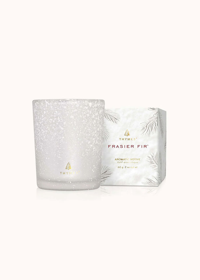 Frasier Fir Flocked Votive Candle - 2oz.