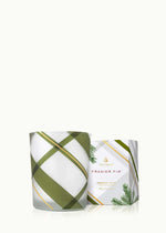 Frasier Fir Frosted Plaid Votive Candle