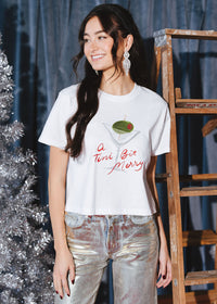 A 'Tini Bit Merry Crop Tee