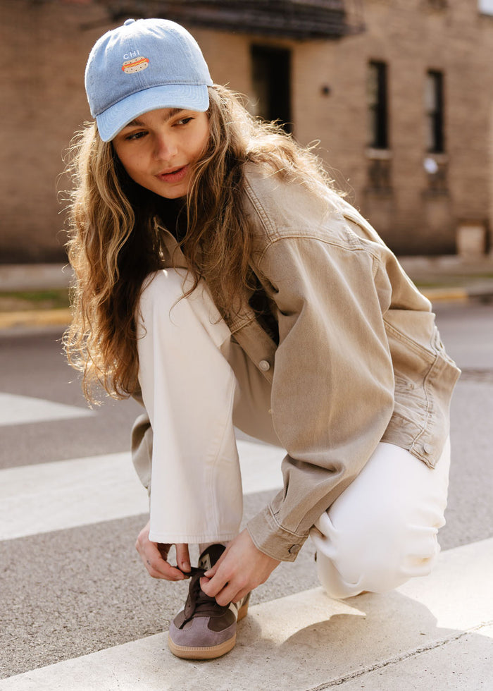 Tiny Chi Hot Dog Icon Hat - Denim