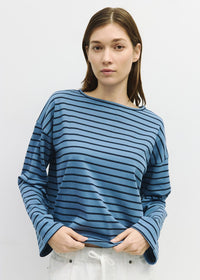 The Moore Top - Blue Navy Stripe