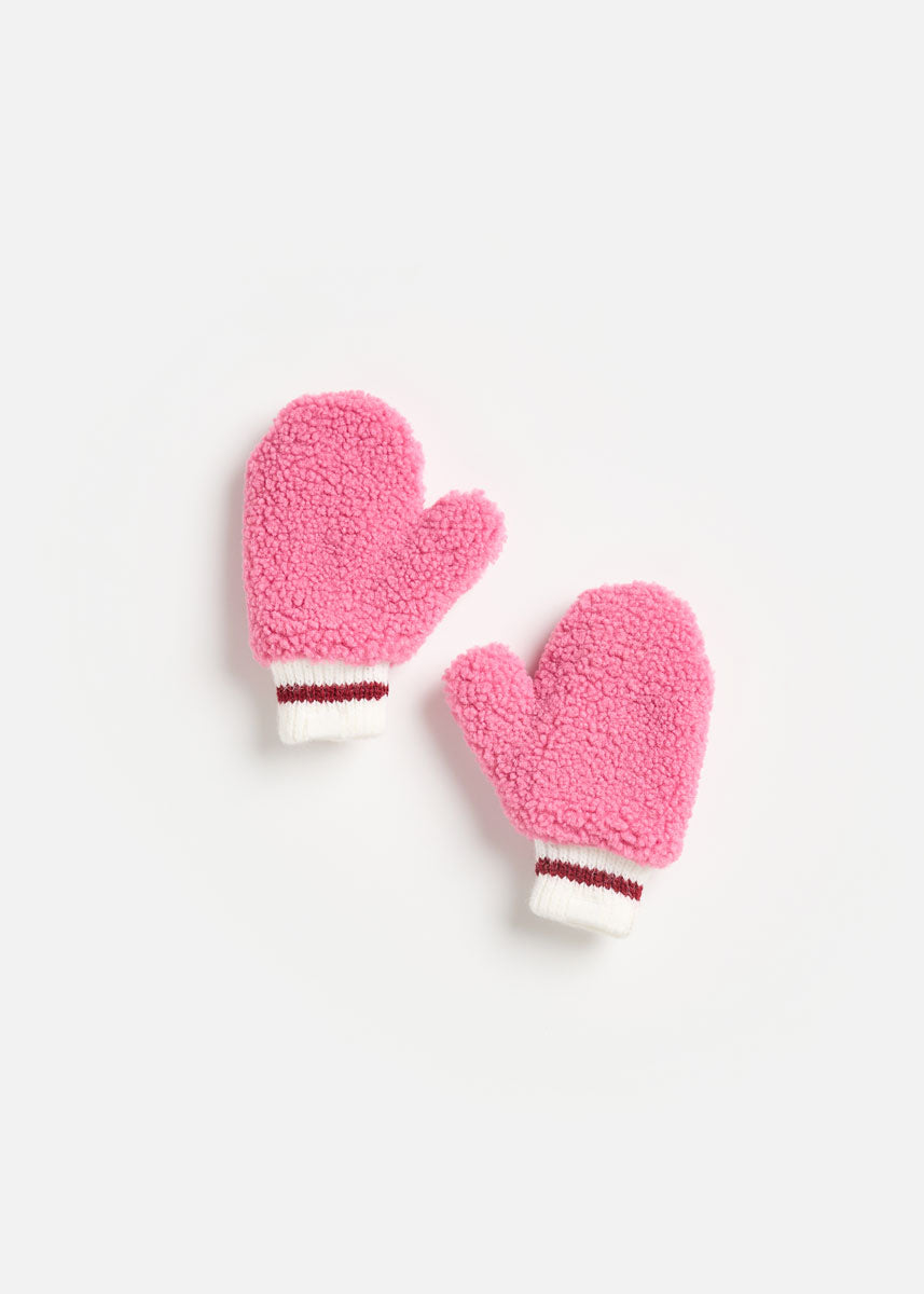 MAD HTR Sherpa Mittens - Pink