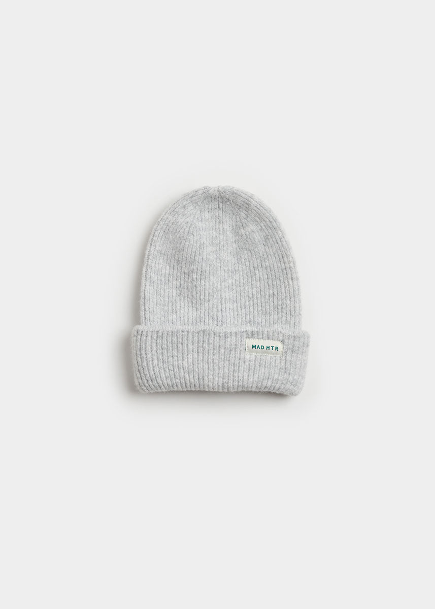 Toddler Mad Hatter Ribbed Knit Beanie - Heather Grey