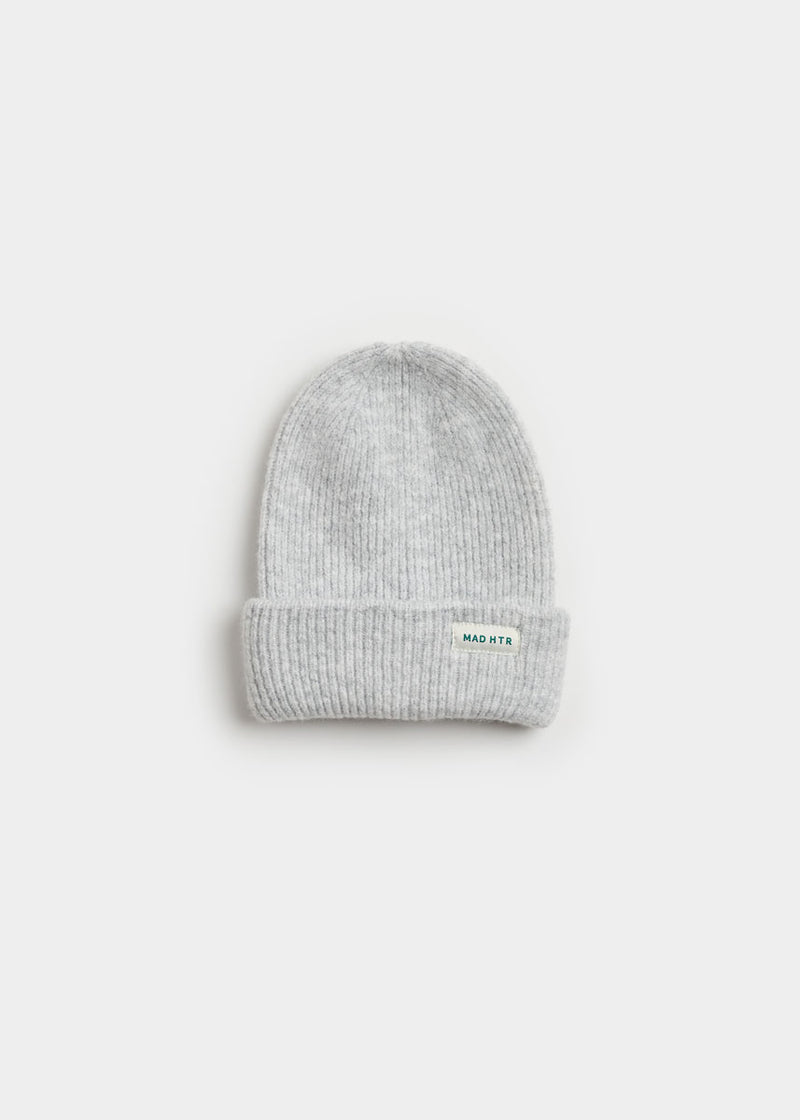 Toddler Mad Hatter Ribbed Knit Beanie - Heather Grey