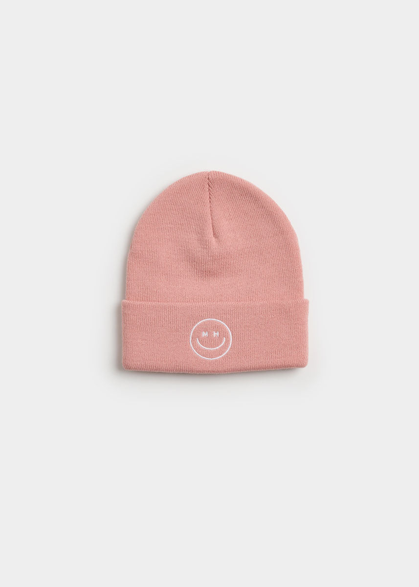 Toddler Mad Hatter Smiley Cuff Beanie - Pink