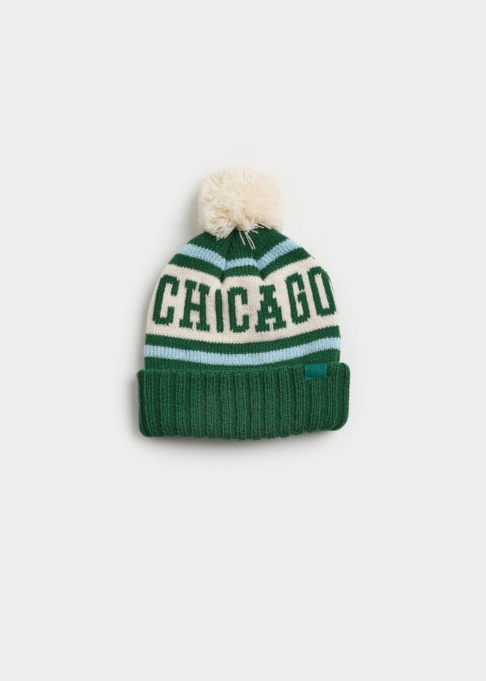Toddler Mad Hatter Chicago Pom Beanie - Emerald
