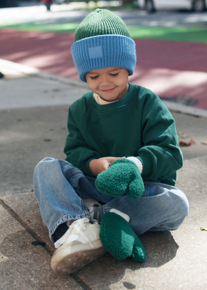 MAD HTR Two-Tone Beanie - Youth - Green & Blue