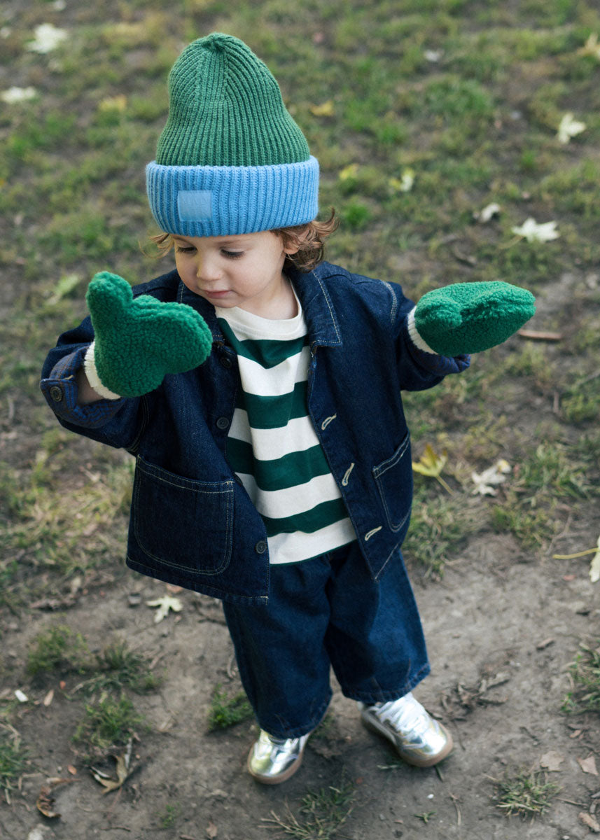 MAD HTR Two-Tone Beanie - Toddler - Green & Blue