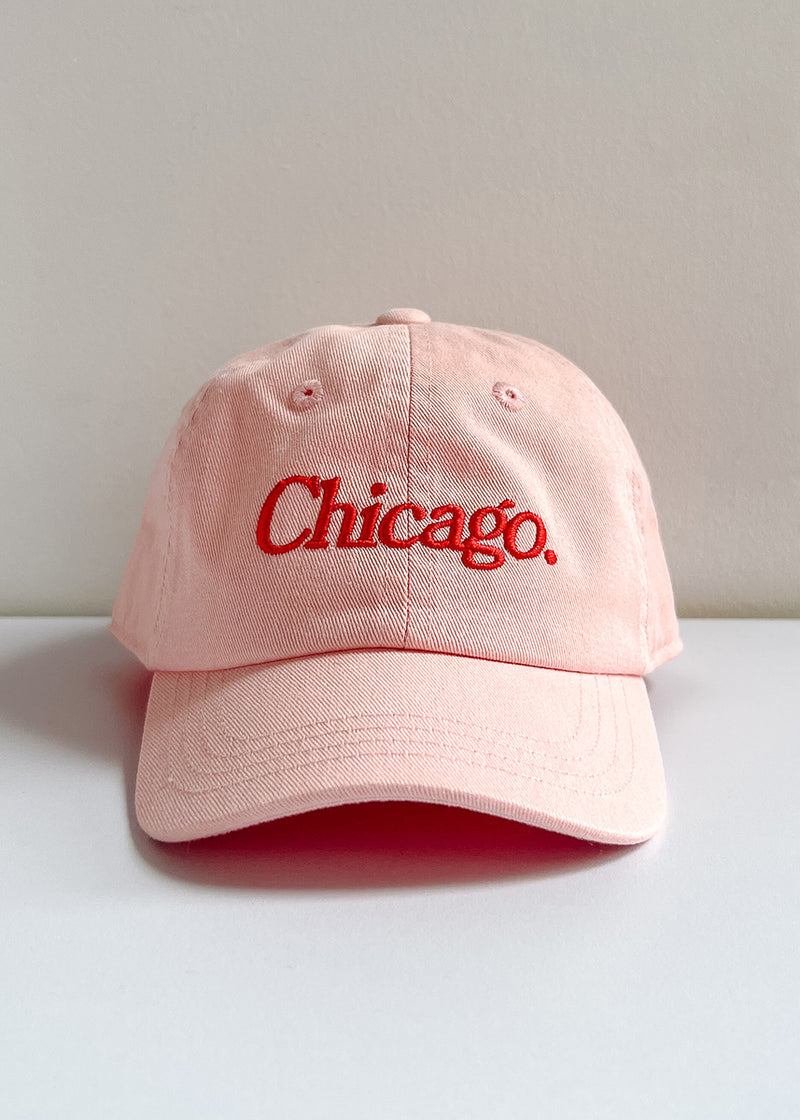 Toddler Chicago. Dad Hat - Pink & Red