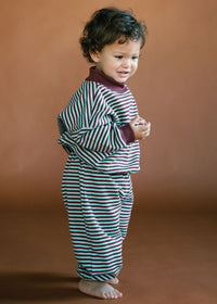 Julian Toddler Set - Dust Blue Stripe