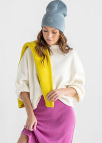 Adult Mad Hatter Smiley Cuff Beanie - Tourmaline