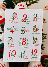 12 Days Of Christmas Kitchen Towel
