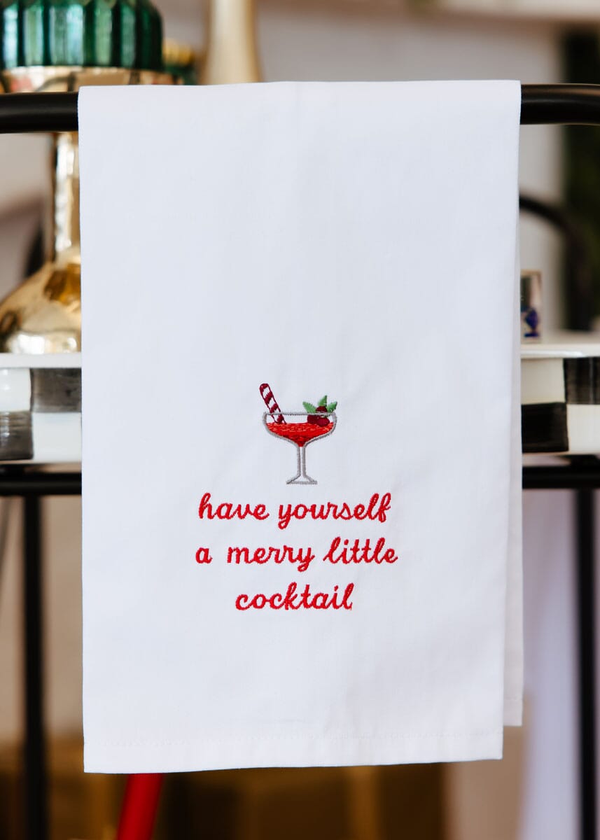 Merry Little Cocktail Kitchen Towel