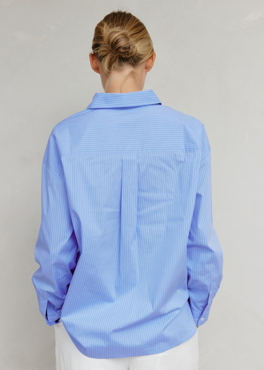 The Annalise Top - Blue White