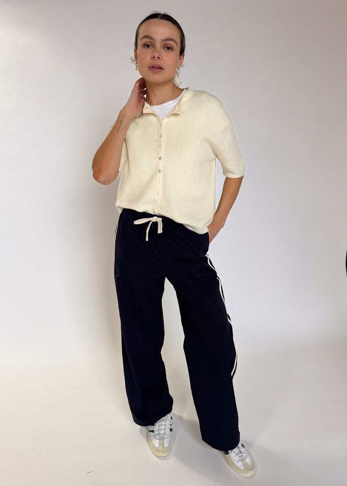 Cherie Ribbed Cardigan - Ivory