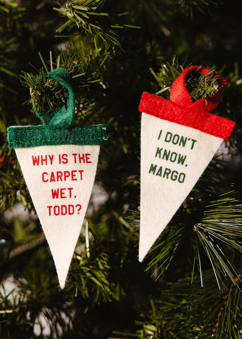 Mini Pennant Ornament Set - Todd & Margo