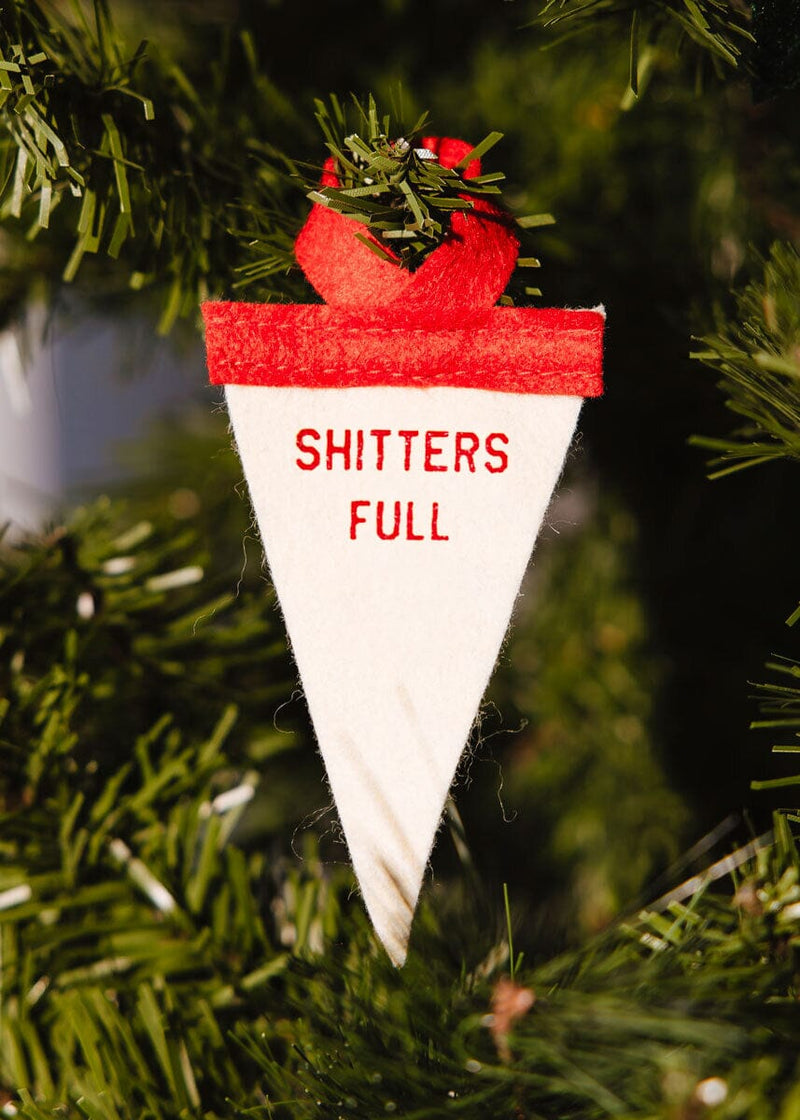 Mini Pennant Ornament - Shitters Full