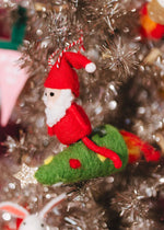 Rocket Santa Ornament