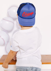 Toddler Chicago Script Trucker Hat - Royal