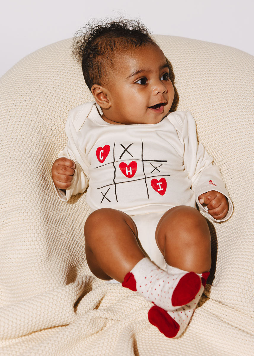 Tic-Tac-Chi Long Sleeve Onesie
