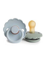 FRIGG Daisy Natural Rubber Pacifier 2-Pack - Powder Blue/Sage