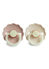 FRIGG Daisy Nighttime Silicone Pacifier 2-Pack - Blush/Cream