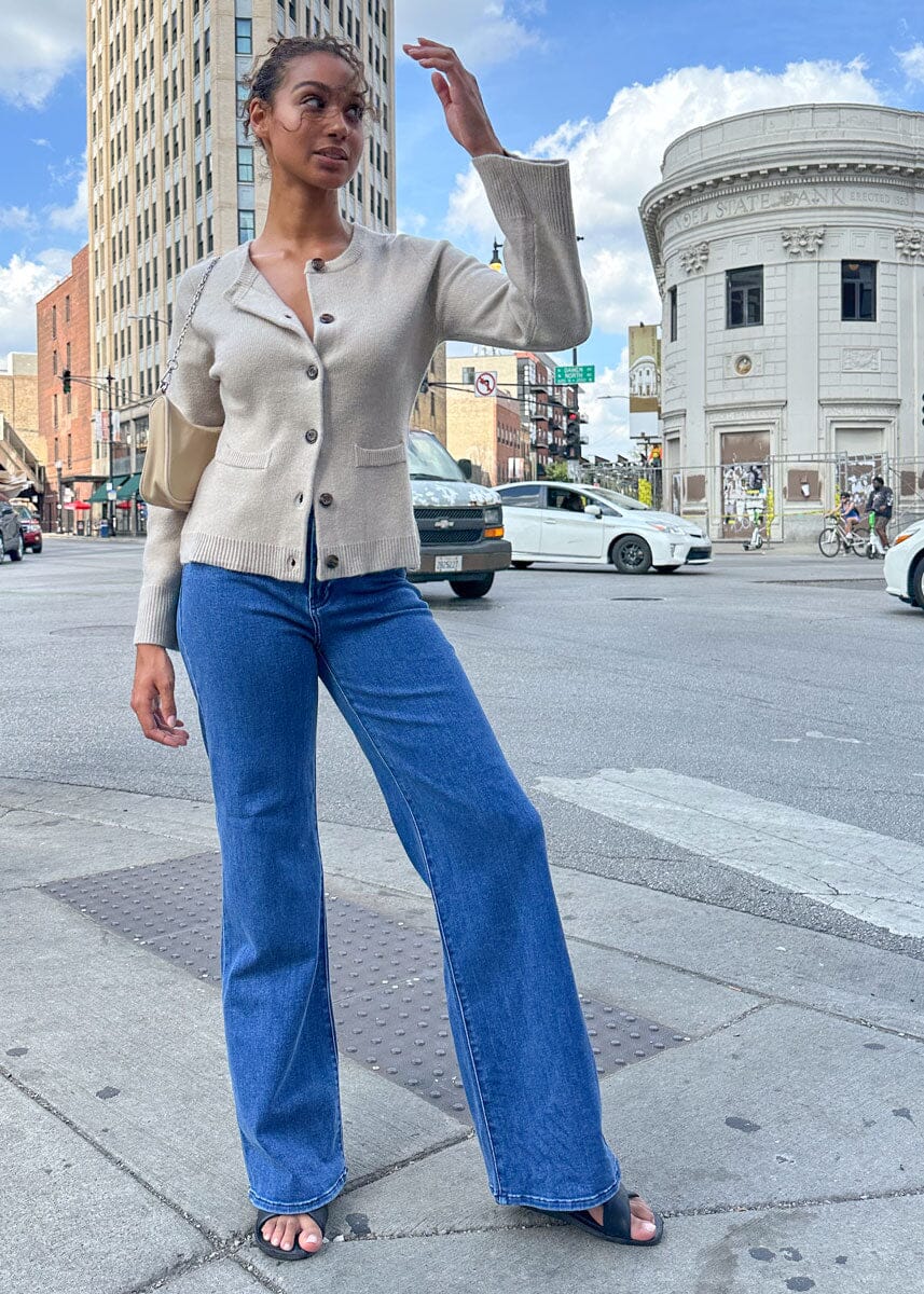 The Tyler Cardigan - Beige