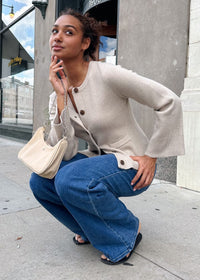 The Tyler Cardigan - Beige