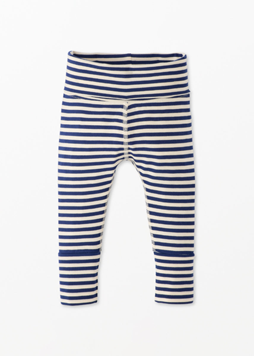 Baby Layette Wiggle Pants In HannaSoft™ - Navy Ecru