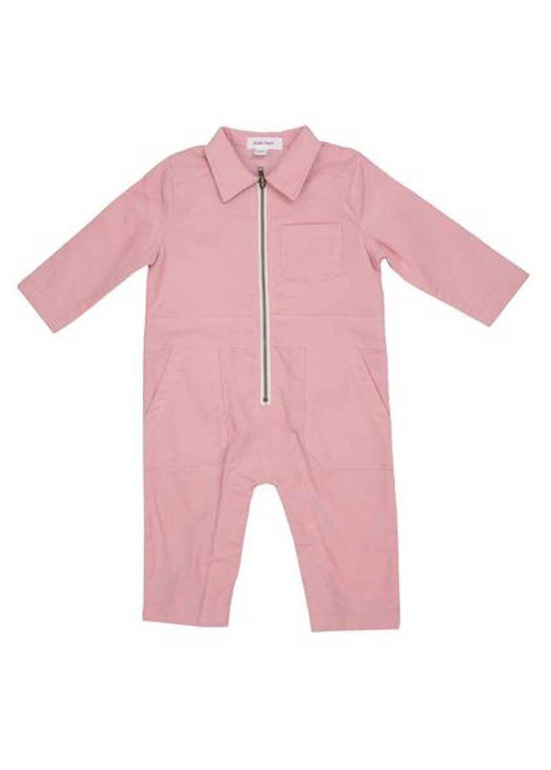 Cotton Corduroy Retro Jumpsuit - Pink