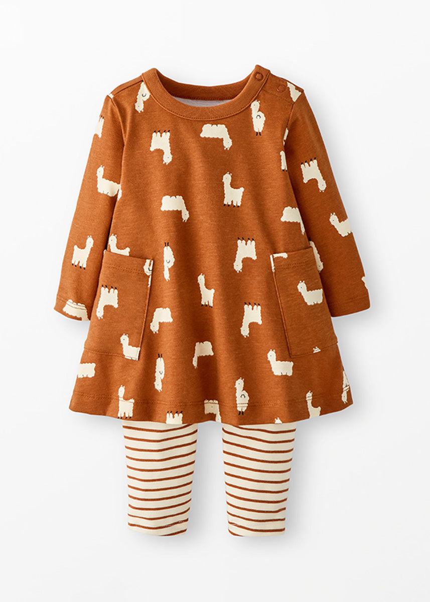 Pocket Dress & Legging Set - Dogwood