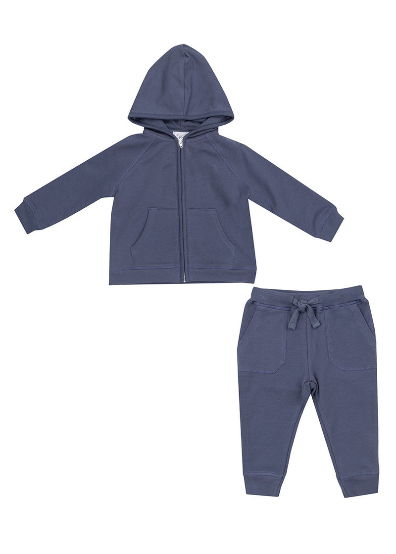 Hoodie & Jogger Set - Footballs Inky Blue