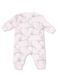 Baseball Collar Long Romper - Antoinette Floral