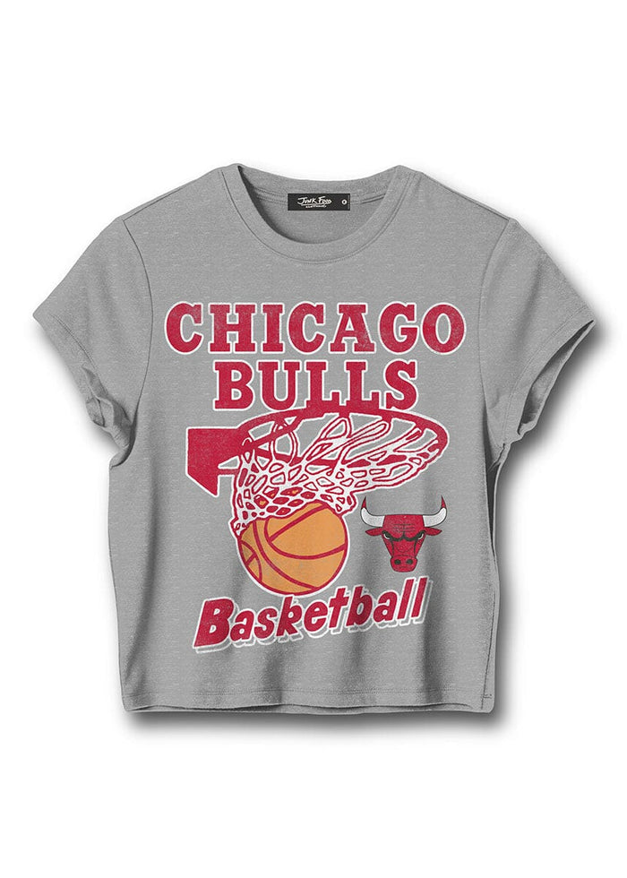 Chicago Bulls Hoops Baby Tee - Heather Grey