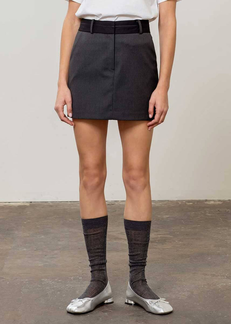 Amber Mini Skirt - Charcoal