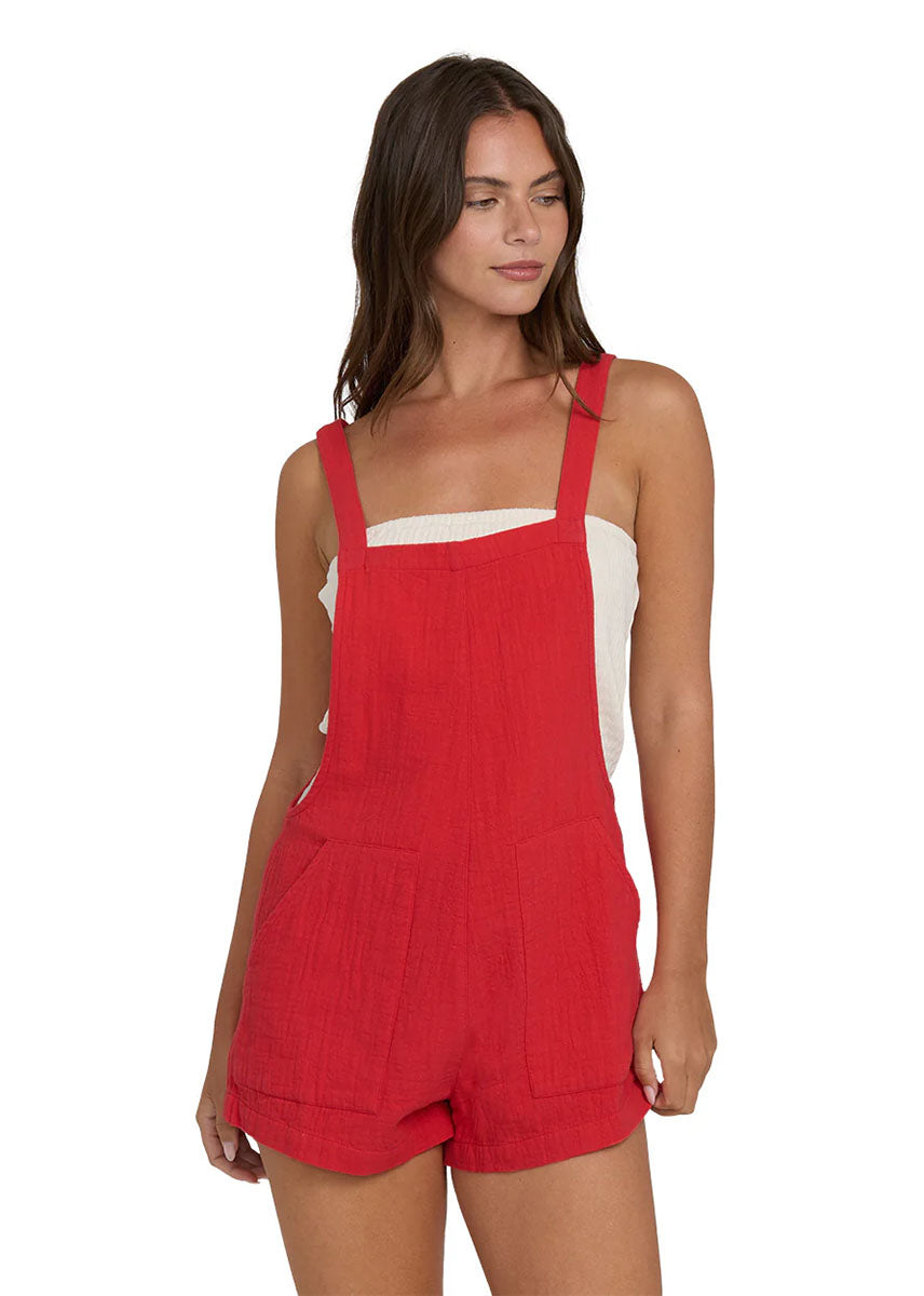 Beach Crush Overall - Fiesta Red